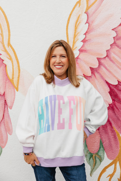 Have Fun 2-Sided Mock Sweatshirt