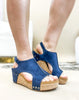 Corky's Navy Suede Ashley Sandals