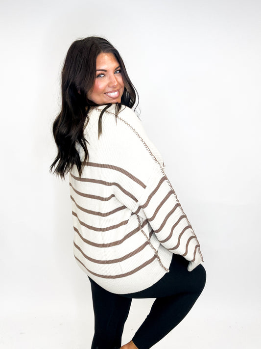 Oatmeal Dream Striped Sweater