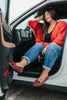 Corky's Red Plaid Sugar Rush Flats