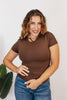 Slimm T-Shirt In Brown - Reg & Curvy
