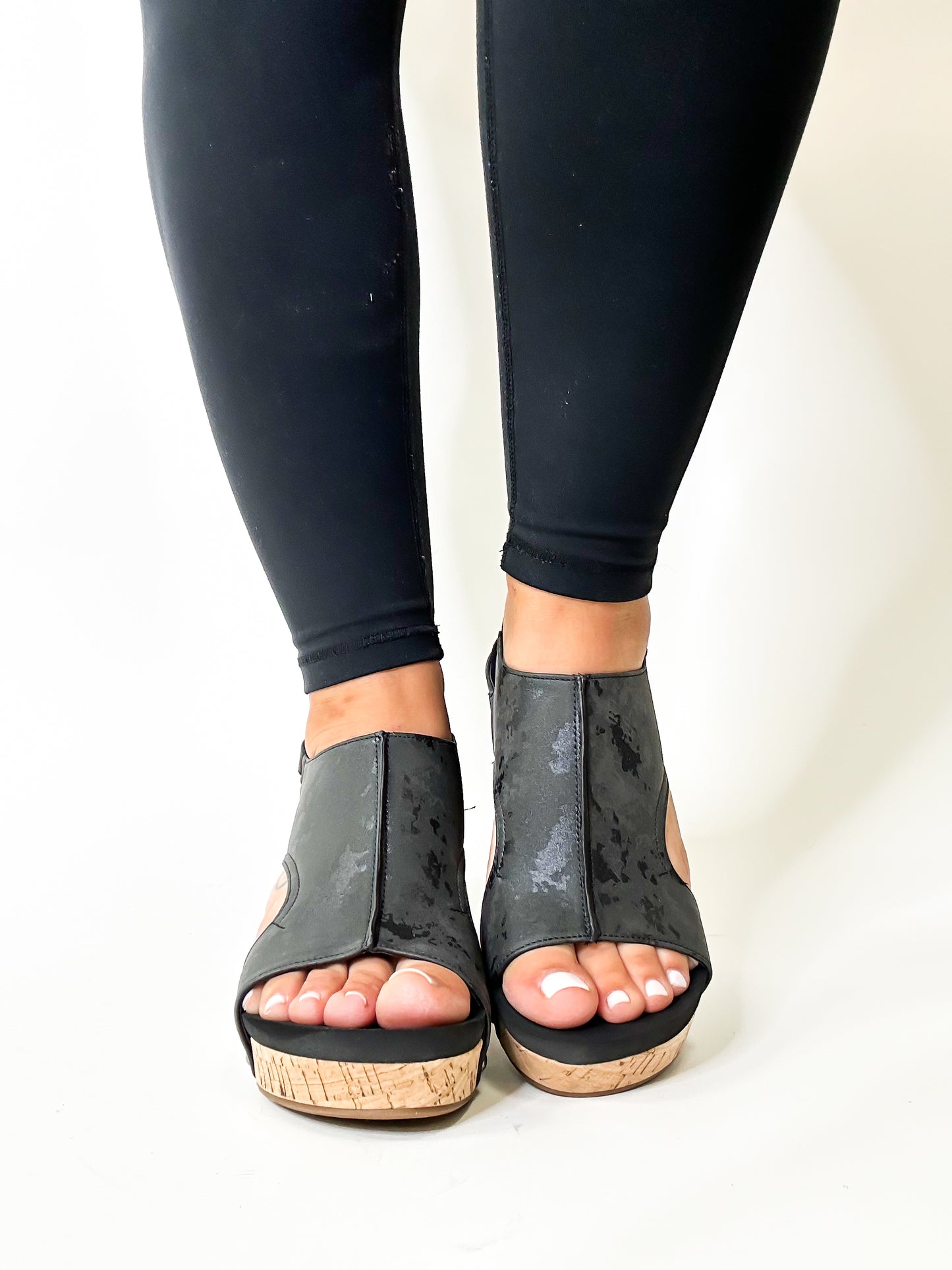 Corky's Black Metallic Tiffanee Sandals