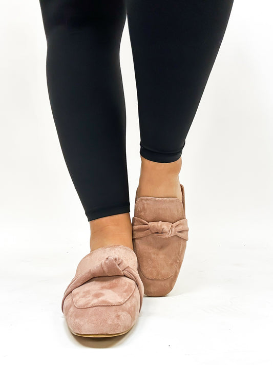 Corky's Blush Faux Suede Clingy Mules