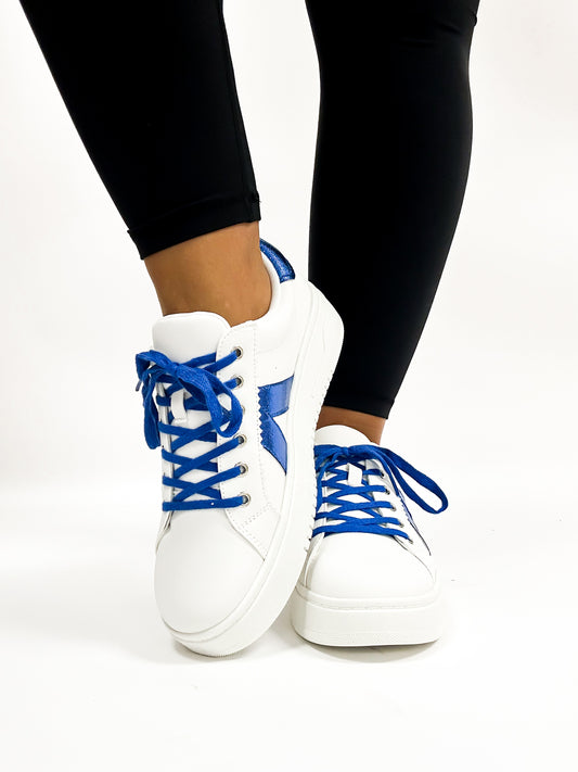 Corky's Electric Blue Crinkle Metallic Tailgate Sneakers