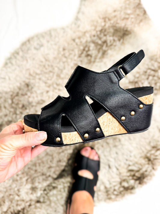 Presale: Corky's Black Cut It Out Sandals