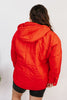 Bright Side Puffer Jacket In Red - Reg & Curvy