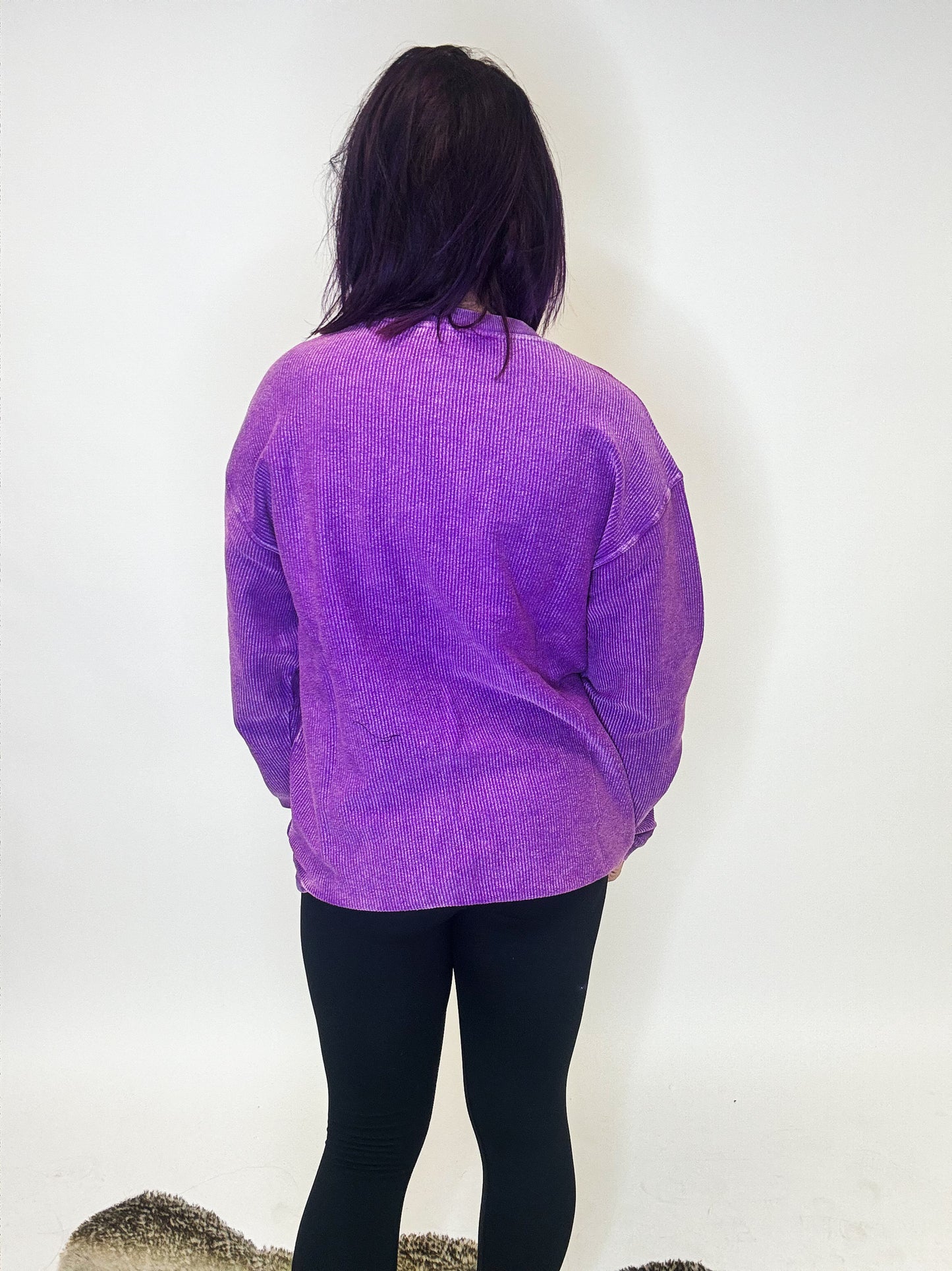 Sweat-shirt à cordon violet