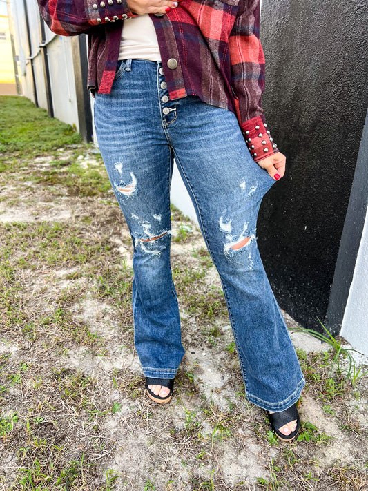 Judy Blue It's Hip To Be Flare Jeans
