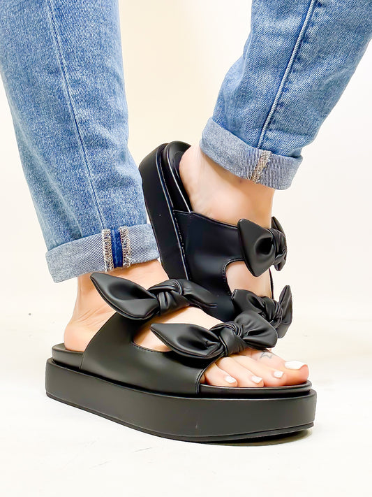 Corky's Black Lil Bit Knotty Sandals