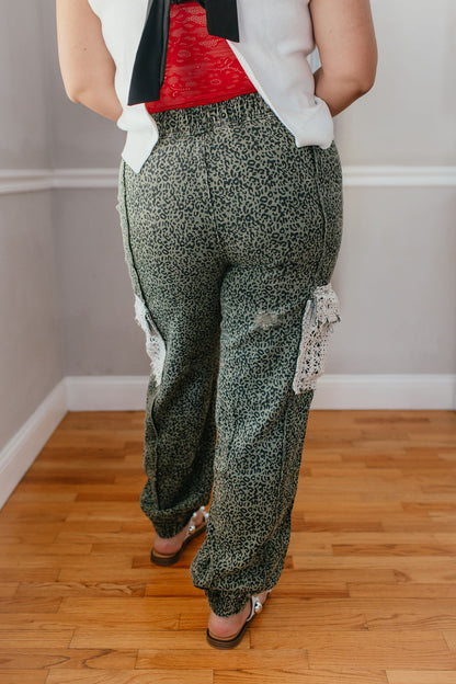 Olive Rush Leopard Pants