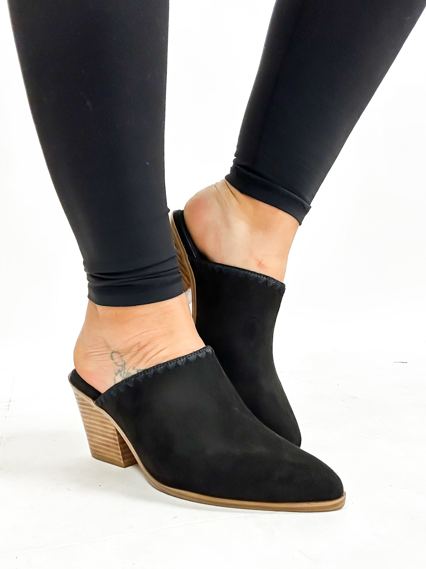 Corky's Black Faux Suede Sizzle Heels FINAL SALE