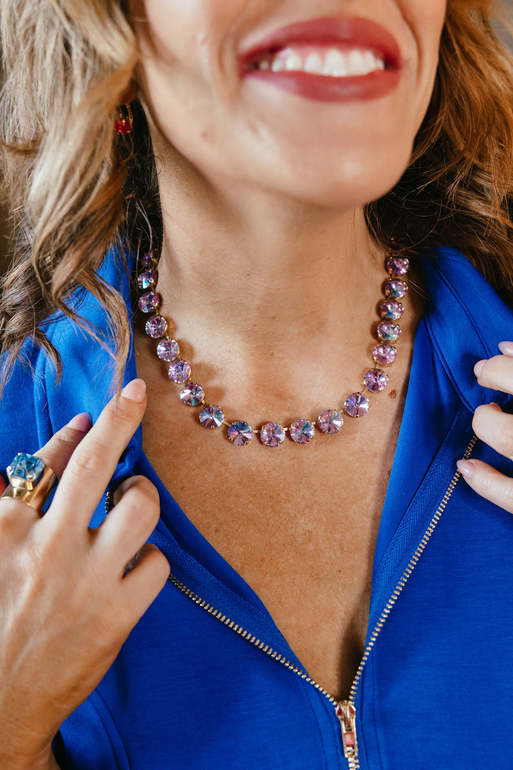 Tova Sofia Choker In Violet Glimmer