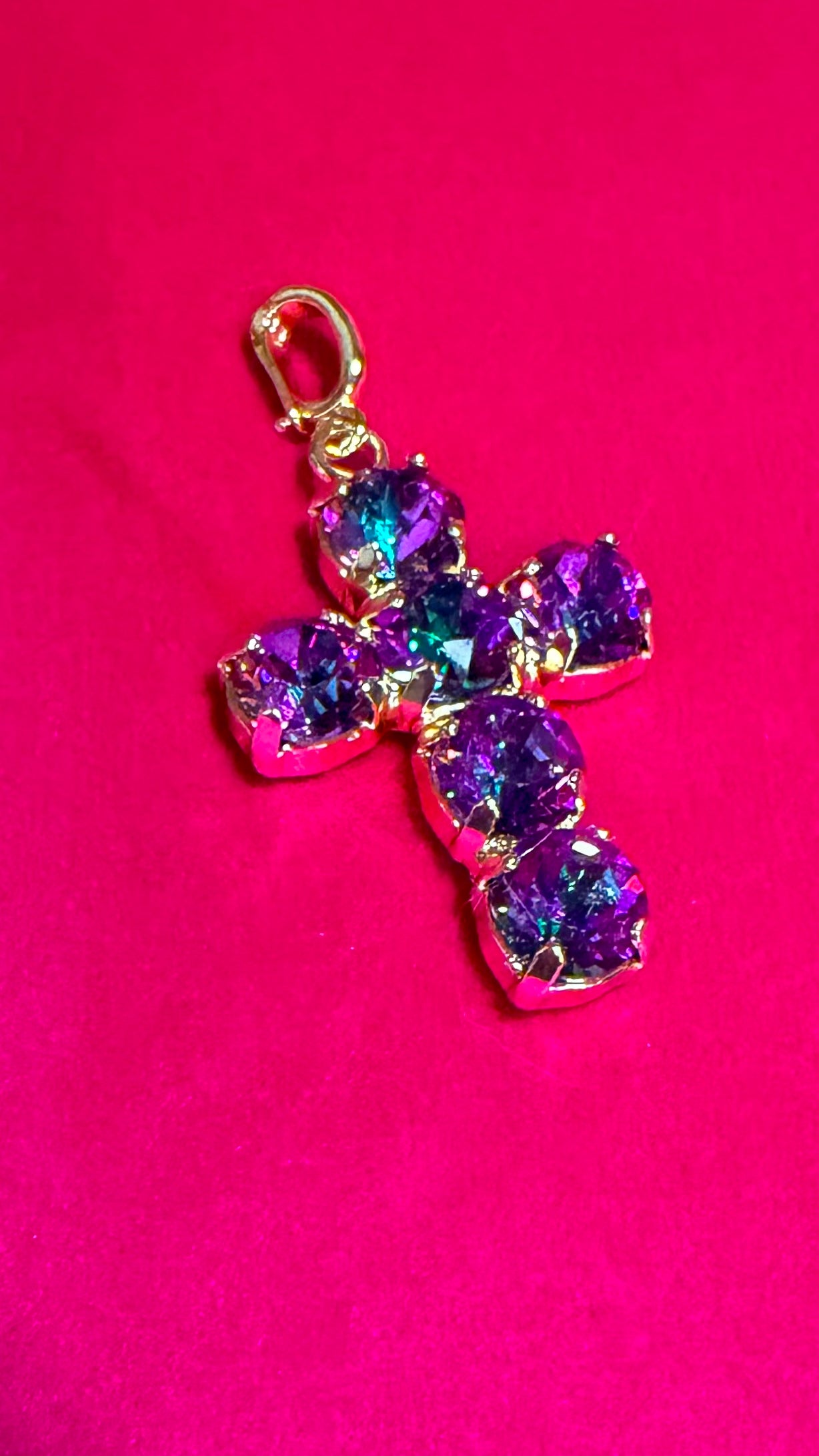 Mini Cross Charms in Gold Unicorn Mix