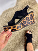Corky's Black Faux Suede Freddie Wedges