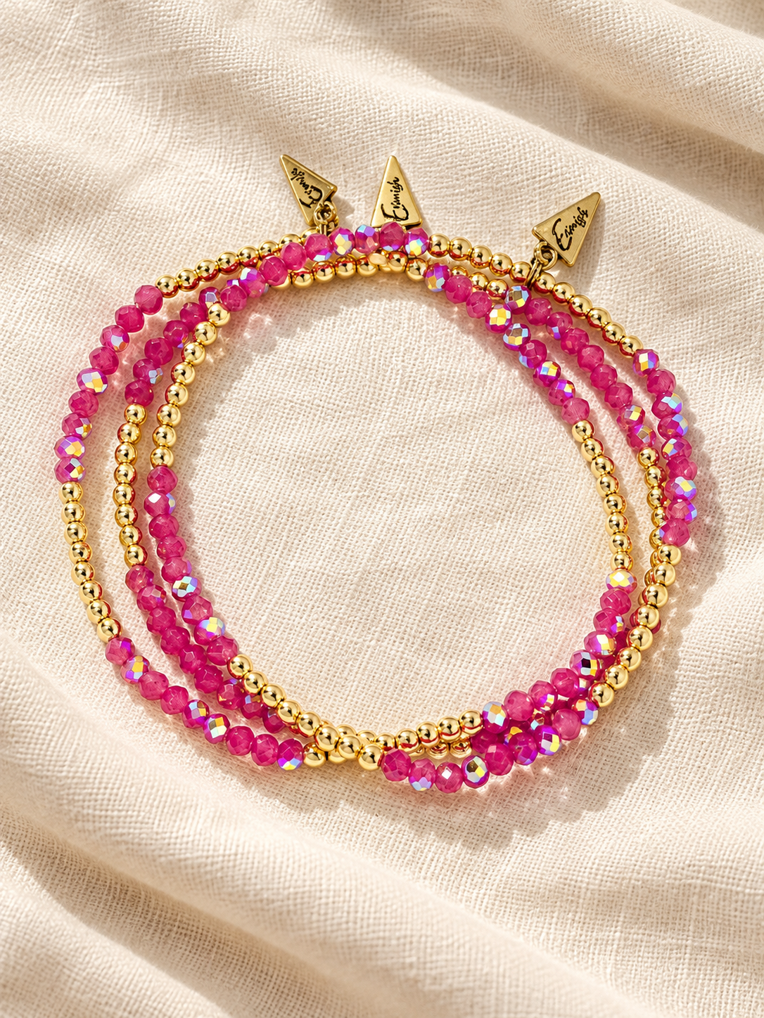 Twinkle Twinkle Anklet In Hot Pink Gold