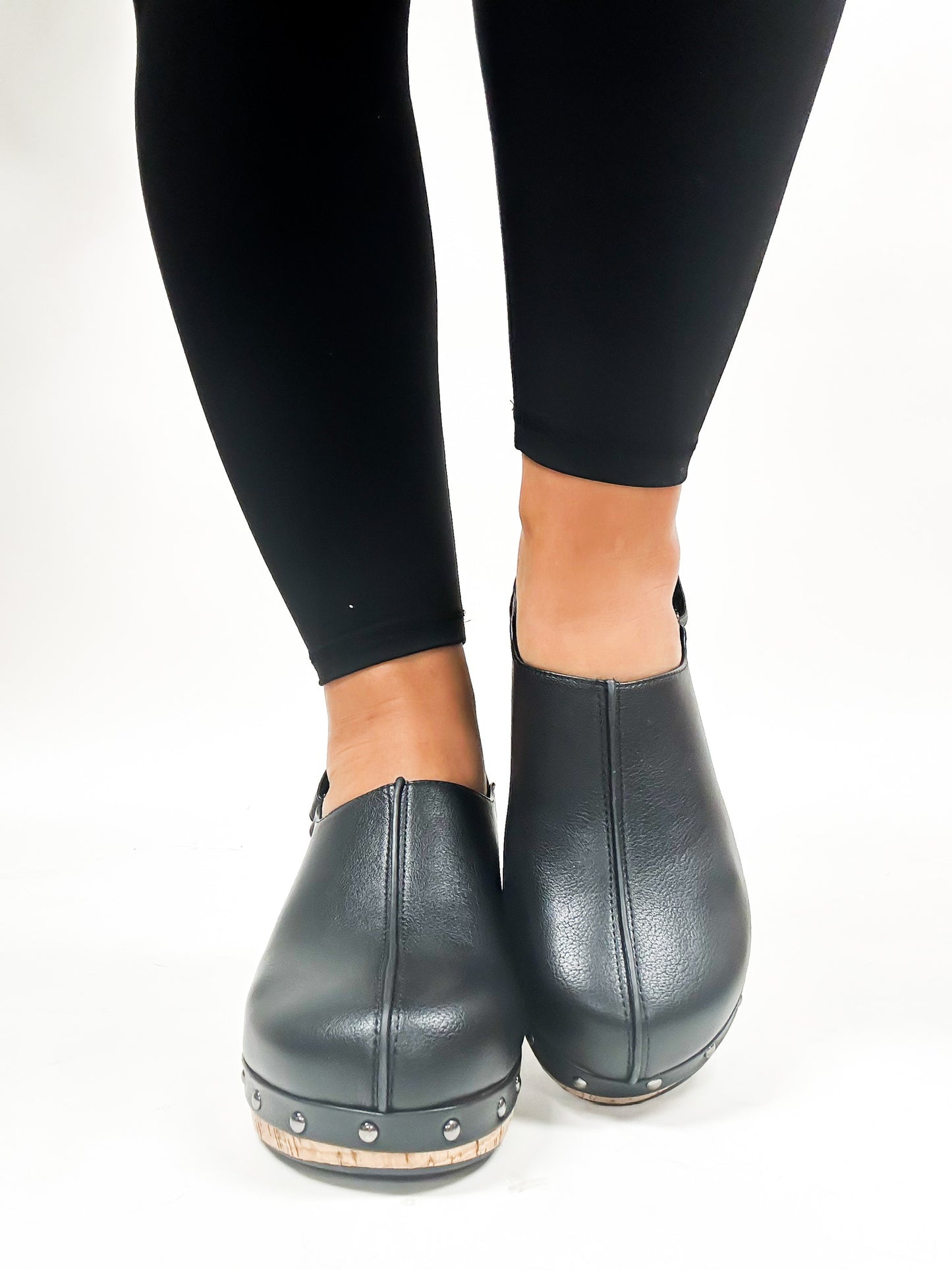 Corky's Black Smooth Make 'em Blush Clogs