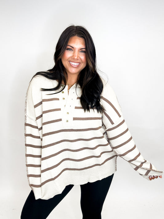 Oatmeal Dream Striped Sweater