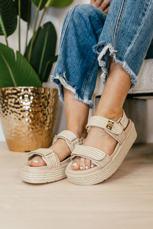 Corky's Sand Raffia Go For It Sandals