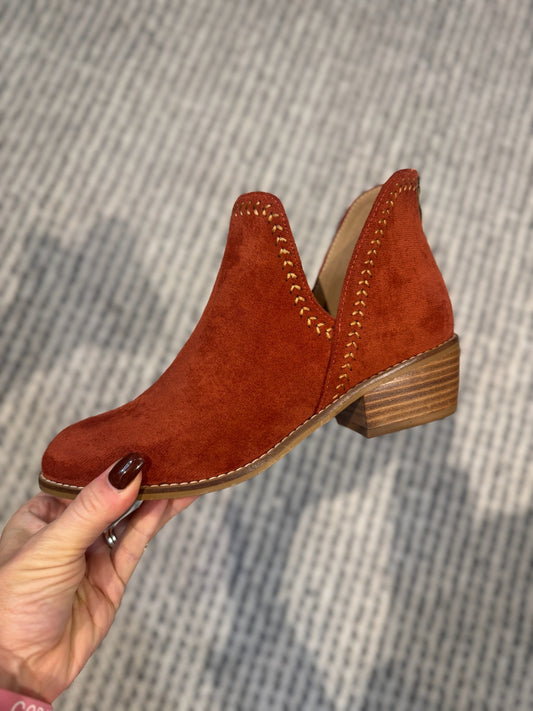 Presale: Corky's Rust Faux Suede Bluffin Boots