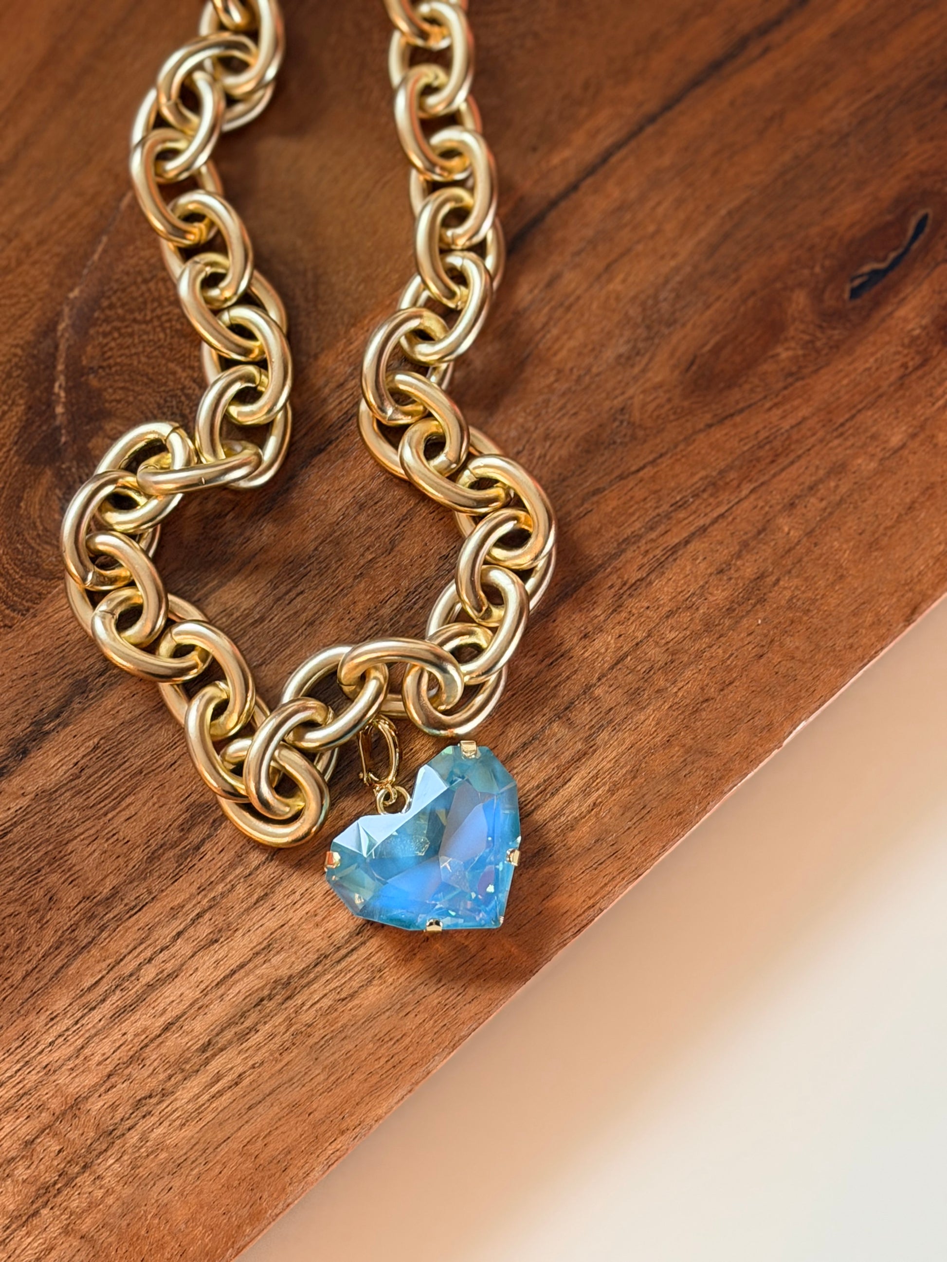 Love Struck Heart Charm In Turquoise