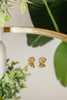 5 Rows Scattered Pave Earring in Silver/Gold
