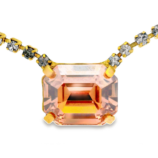 Tova Rhys Rectangle Necklace in Light Rose Lemon - FINAL SALE