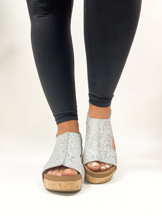 Corky's Grey Glitter Carley Sandals