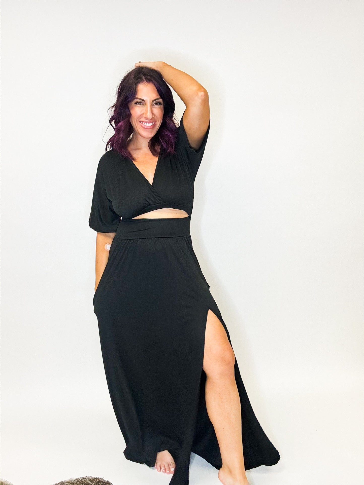 Vogue Vibes Maxi Dress in Black - Reg/Curvy