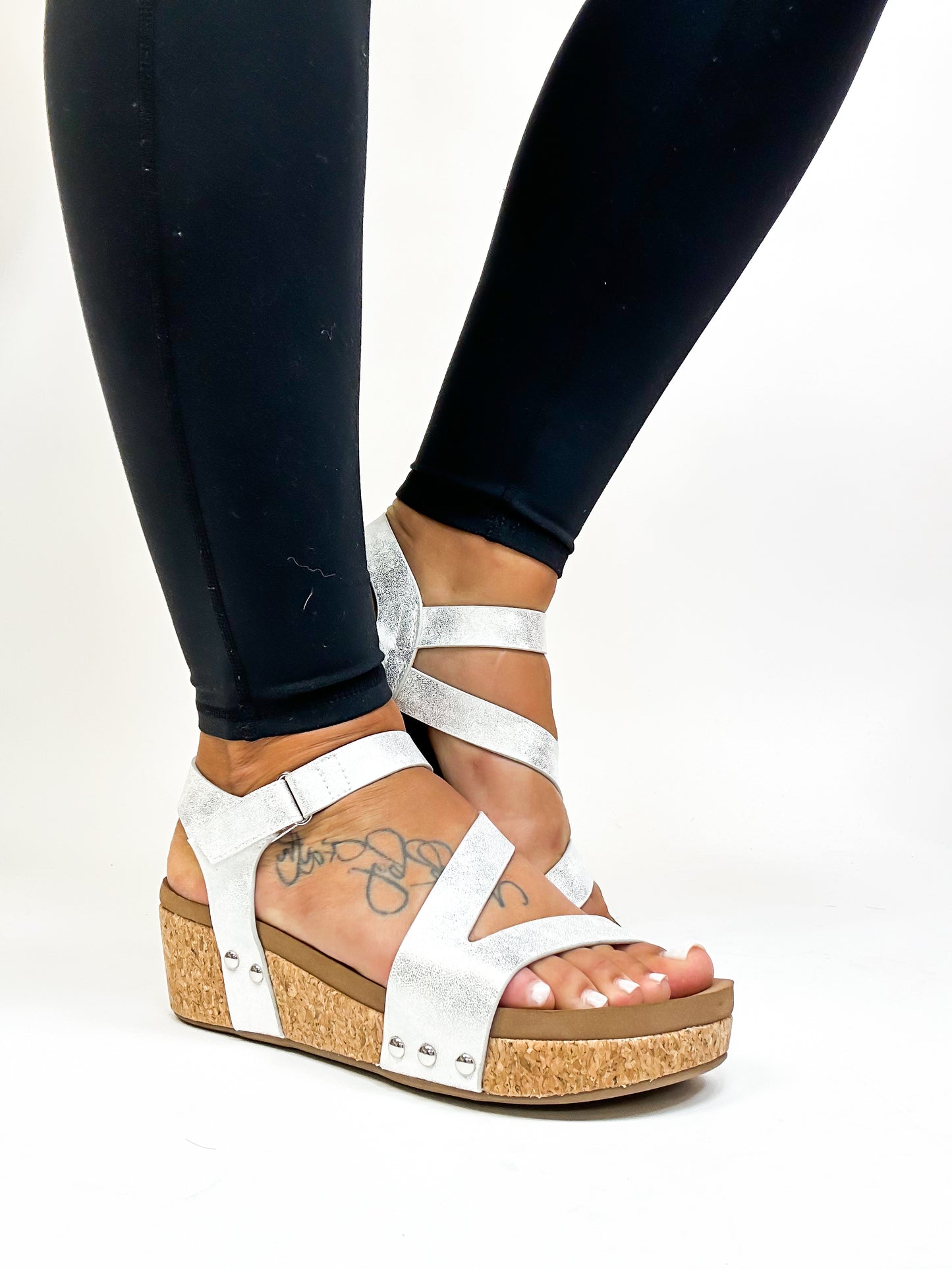 Corky's White Metallic Keep It Casual Sandals -FINAL SALE