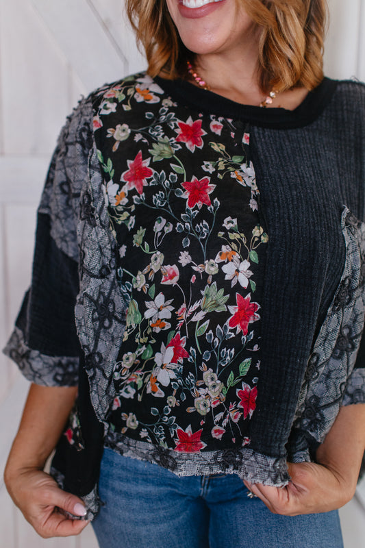 Here Goes Nothing Top in Black