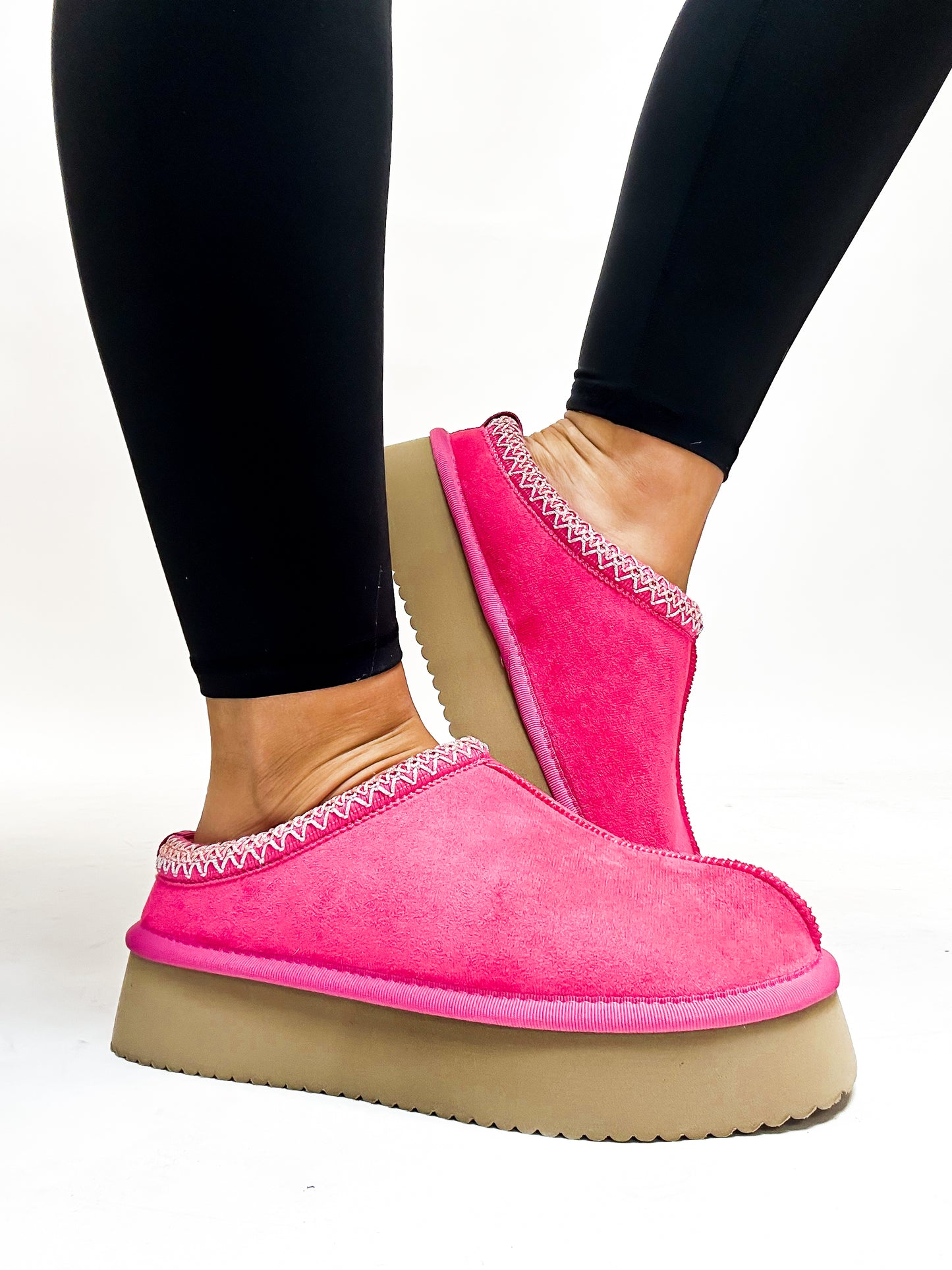 Chaussures Pillow Talk en simili-daim fuchsia de Corky