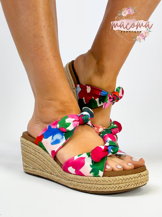 Corky's Floral Tie The Knot Sandals