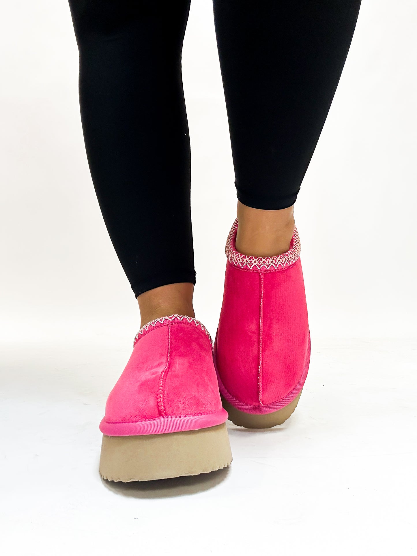 Chaussures Pillow Talk en simili-daim fuchsia de Corky