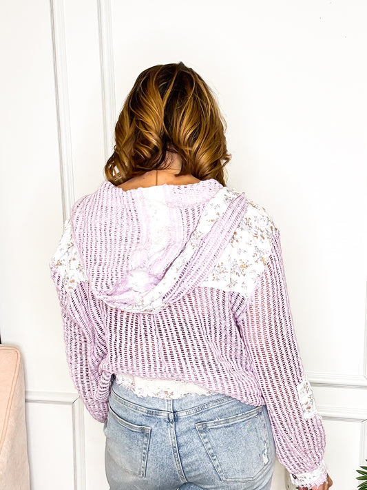 Retro Garden Patch Jacket in Lavender Multi
