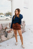 Classic Kathryn Button Up Top in Navy - Reg & Curvy