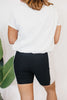 Staple Piece Biker Shorts In Black And White - Reg & Curvy