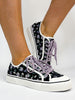 Corky's Black Floral Waiting List Sneakers