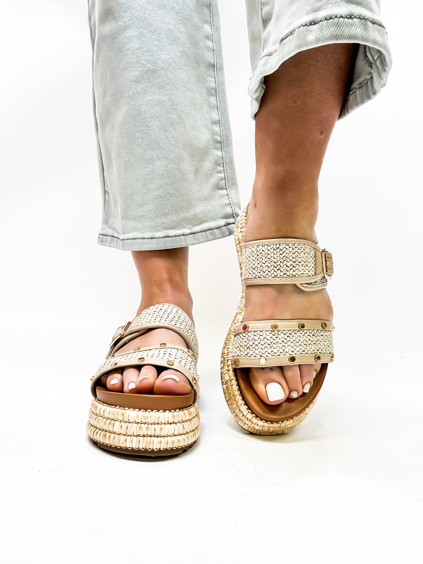 Corky's Natural Raffia Walk of Shame Sandals