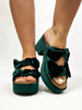 Corky's Evergreen Velvet Put A Bow On It Heels