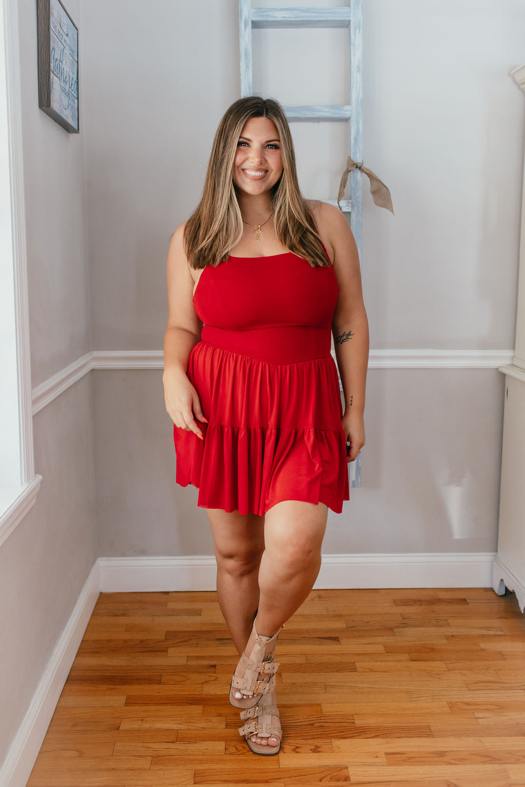 Twirl Worthy Dress In Red