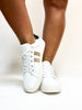 Corky's White Tan Black Showtime Sneakers