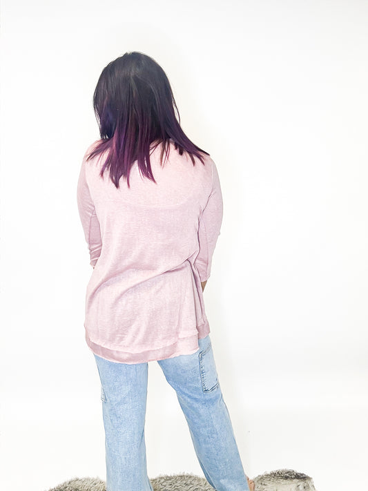 Open Highway Top in Mauve