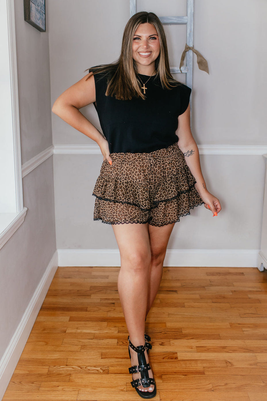 Leopard & Lace Shorts