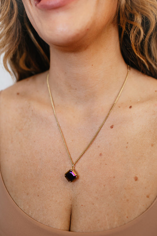 Tova Nikki Necklace in Jet Brandy - FINAL SALE