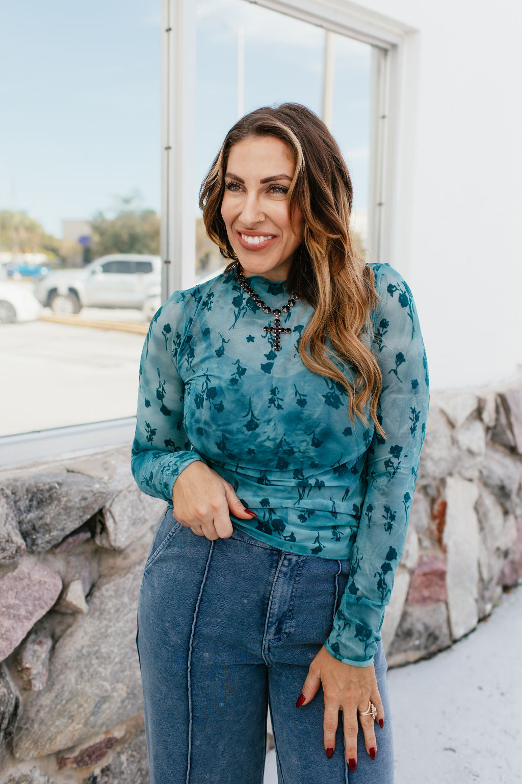 Teal Dream Mesh Top - Reg & Curvy