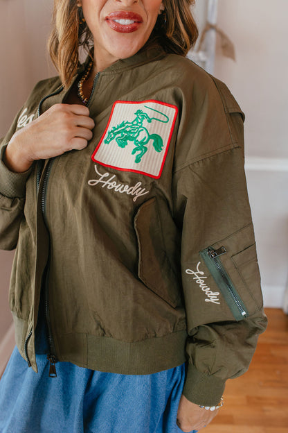 Howdy Honey Jacket In Army Green