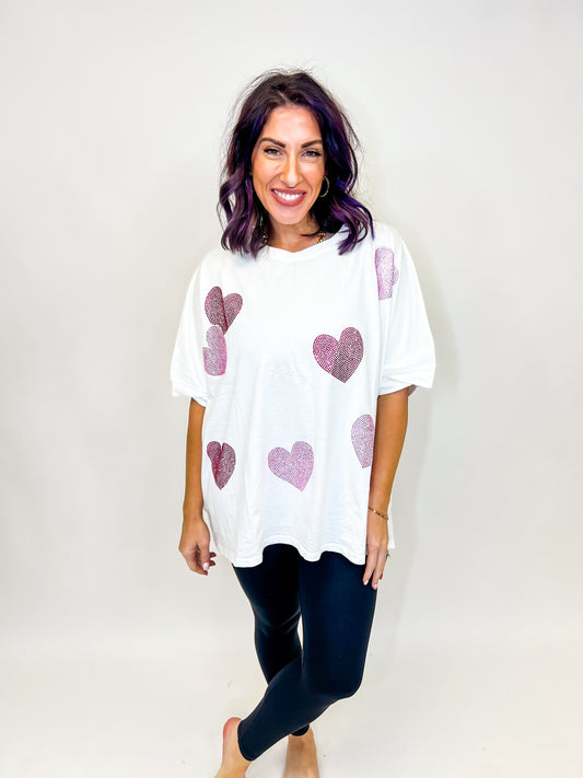 Sparkly Hearts Top- FINAL SALE