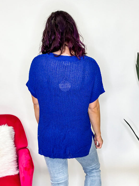 Easy Flow Sweater in Royal