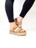 Corky's Tan Raffia Walk of Shame Sandals