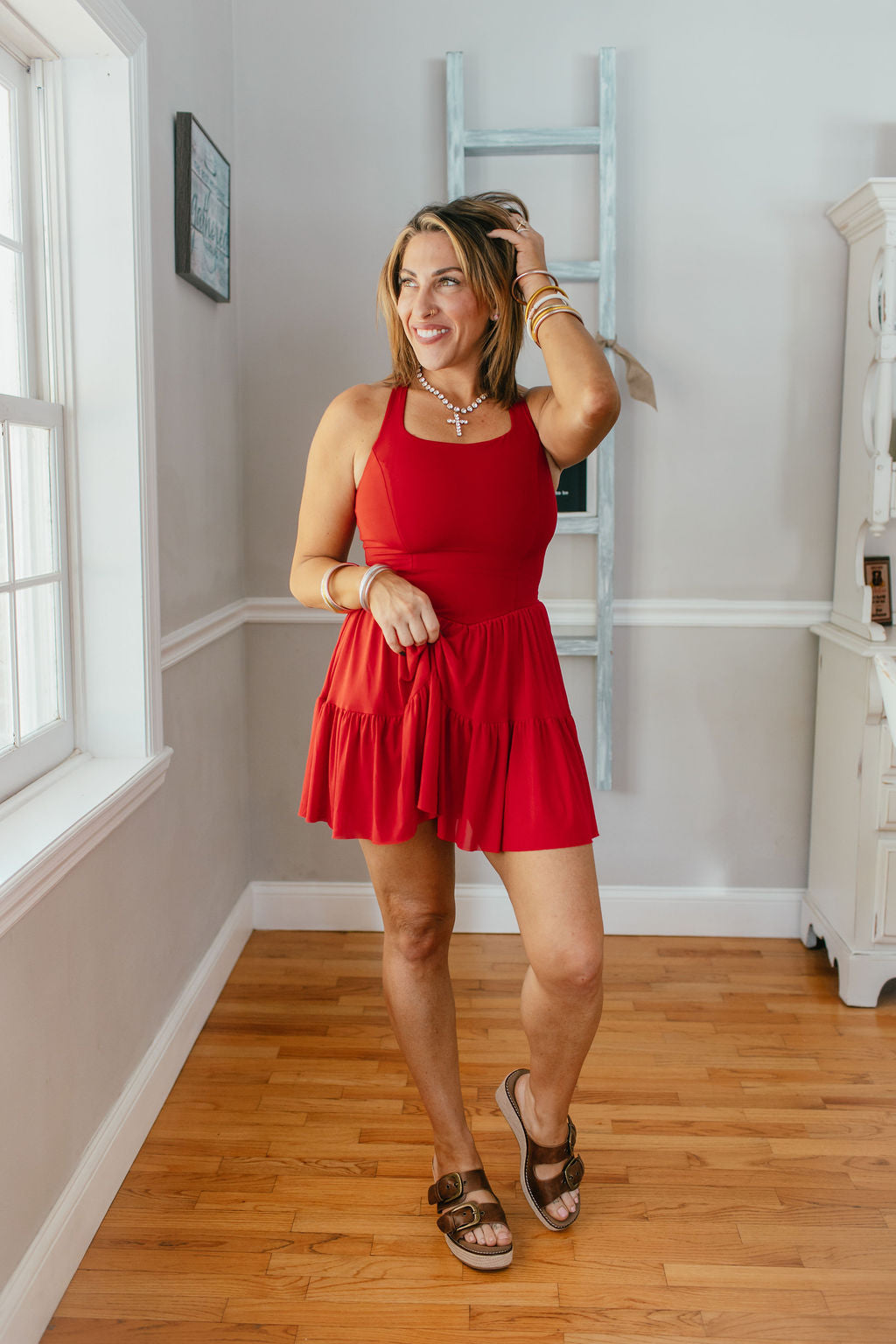 Twirl Worthy Dress In Red
